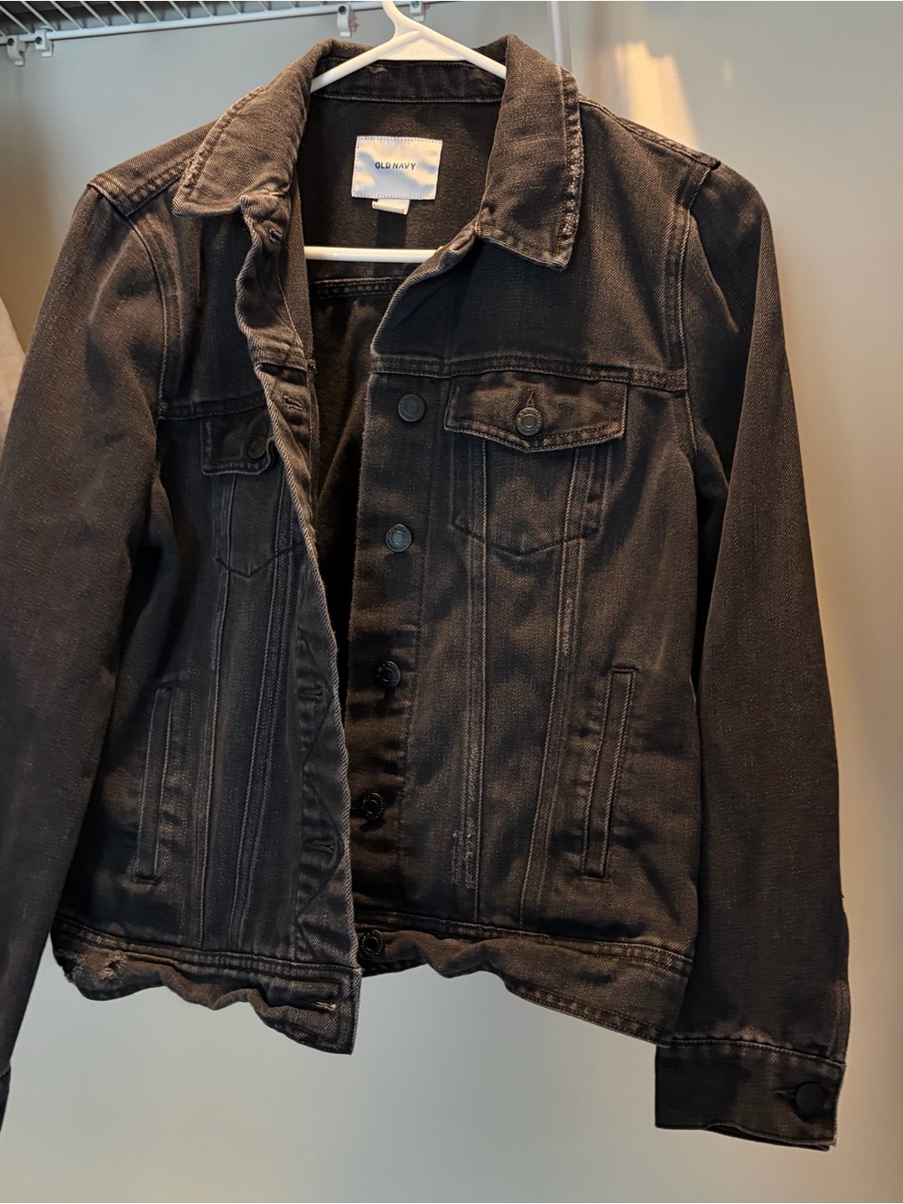 Old Navy Black Washed Denim Jacket